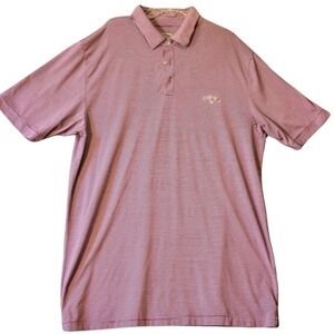 Callaway Polo Shirt Red Striped Mens Size XL Golf
